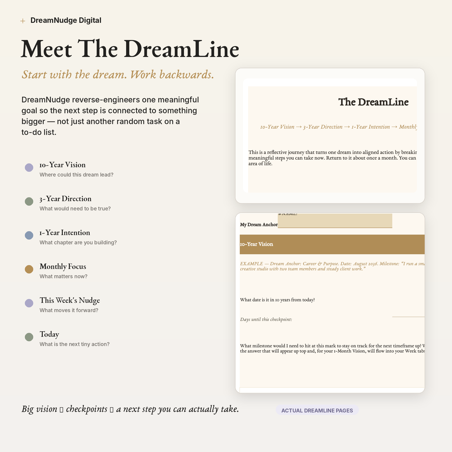 ADHD Goal Setting Google Sheet + Video Walkthrough | Neurodivergent Creative Goal System | DreamNudge Digital | Instant Download