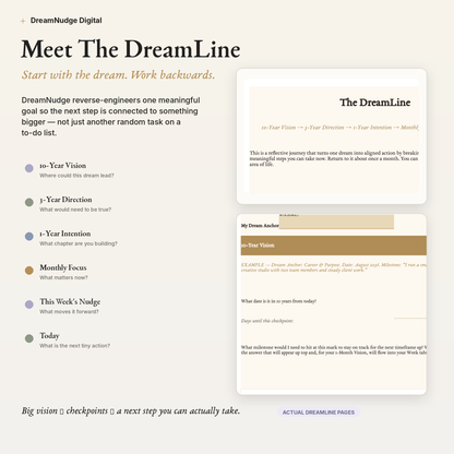 ADHD Goal Setting Google Sheet + Video Walkthrough | Neurodivergent Creative Goal System | DreamNudge Digital | Instant Download
