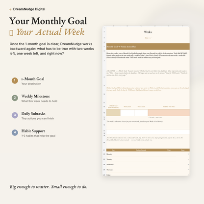 ADHD Goal Setting Google Sheet + Video Walkthrough | Neurodivergent Creative Goal System | DreamNudge Digital | Instant Download