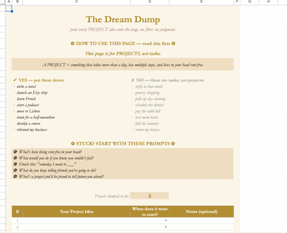 The DreamPicker Kit the project-picking kit for multi-passionate creatives drowning in ideas