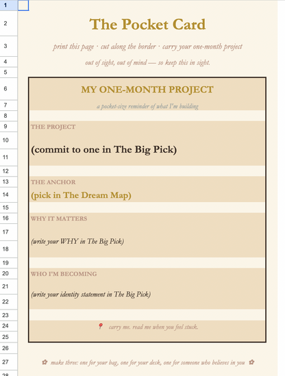 The DreamPicker Kit the project-picking kit for multi-passionate creatives drowning in ideas