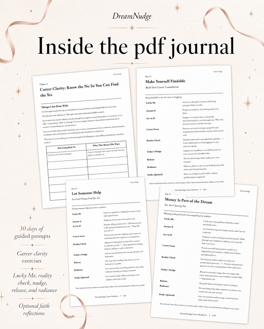 Job Search Planner & Career Workbook | 30-Day Manifestation Journal + Application Tracker