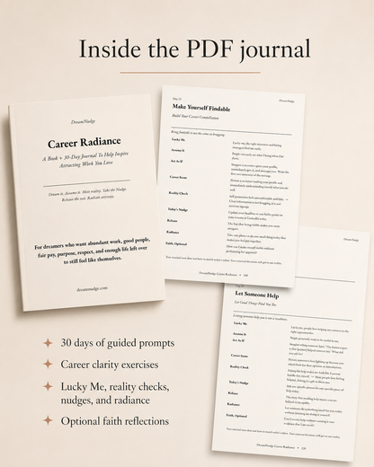 Job Search Planner & Career Workbook | 30-Day Manifestation Journal + Application Tracker