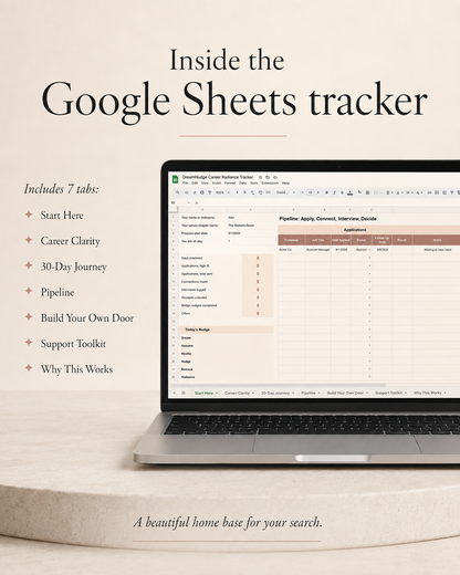 Job Search Planner & Career Workbook | 30-Day Manifestation Journal + Application Tracker