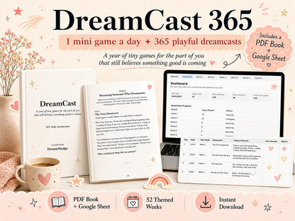 365 Day Manifestation Journal & Digital Workbook Daily Visualization Games for Goals, Confidence, Dream Life