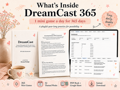 365 Day Manifestation Journal & Digital Workbook Daily Visualization Games for Goals, Confidence, Dream Life