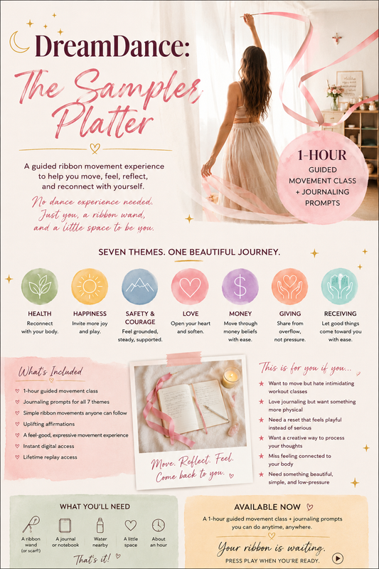 Handmade Ribbon Wand + DreamDance: The Sampler Platter Class — Choose Your Color