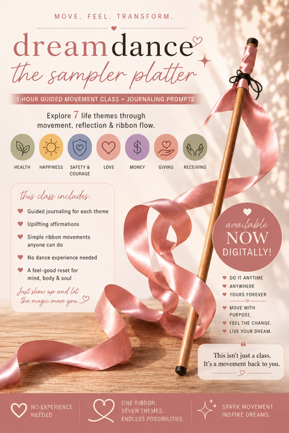 Handmade Ribbon Wand + DreamDance: The Sampler Platter Class — Choose Your Color