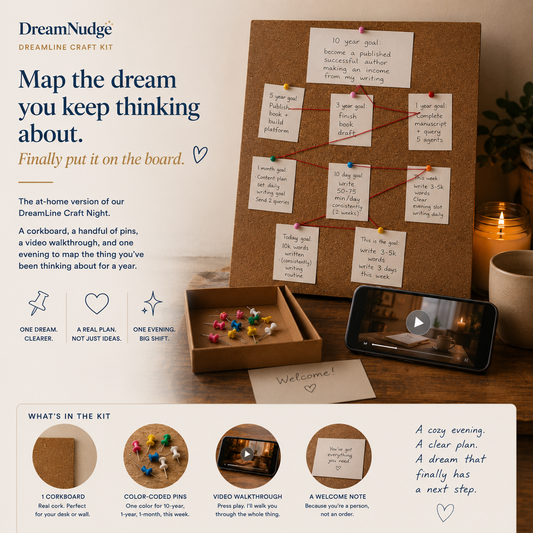 The DreamNudge DreamLine Craft Kit — A Cozy At-Home Goal Mapping Night for One or Many