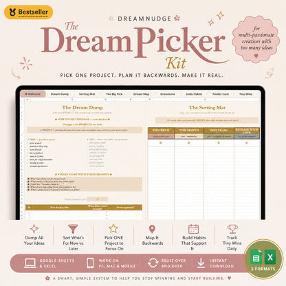 The DreamPicker Kit the project-picking kit for multi-passionate creatives drowning in ideas
