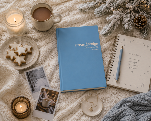 DreamNudge Presents: DreamDay The Winter Dream Day, Guided Winter Journal, Fun Self Care Reflection Workbook, Cozy Seasonal Journal, Gift