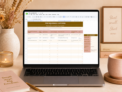 The Just Start Kit | The Google Sheet That Talks You Into Starting