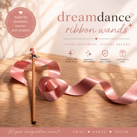 Handmade Ribbon Wand + DreamDance: The Sampler Platter Class — Choose Your Color