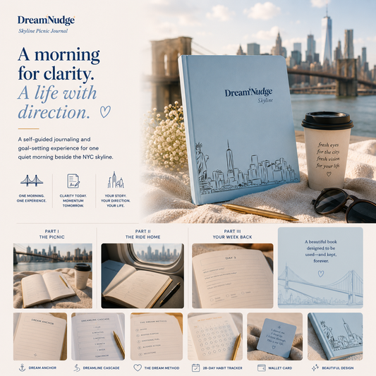 DreamNudge NYC Skyline Picnic — A Self-Guided Goal-Setting Journal for One Morning by the Manhattan Skyline