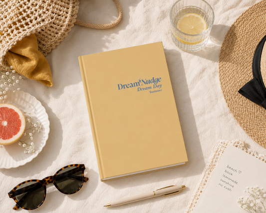 DreamNudge Presents- Dream Day Summer: Journal, Fun Self Care Reflection Workbook, Cozy Seasonal Journal, Gift